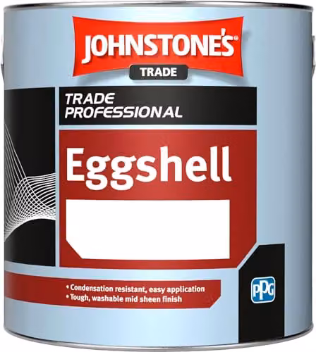 Johnstones Trade Eggshell Paint, Black, 2.5 l
