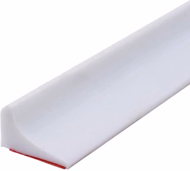 NESTLUNE White Silicone Bendable Bathroom Shower Water Retaining Strip Stopper, 200cm