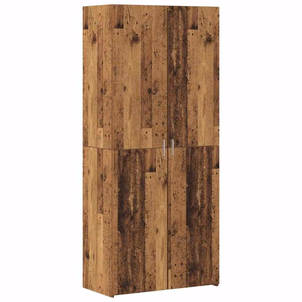 Berkfield Home Old Wood Highboard in Brown, W/D/H: 40 x 42.5 x 185 cm – 3