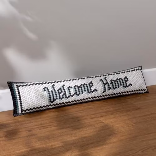 Riva Home Welcome Home Mosaic Message Draught Excluder, Multicolour – 1