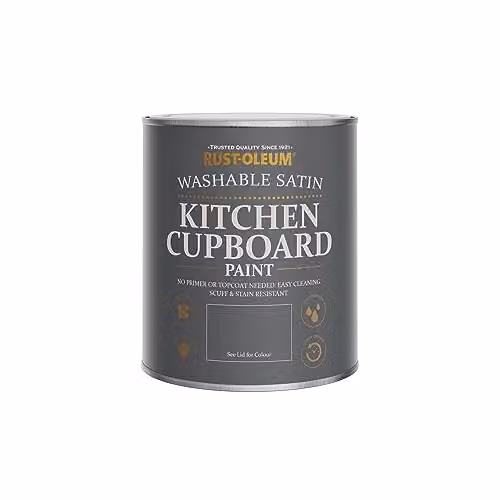 Rust-Oleum Green Scrubbable Kitchen Cupboard Paint in Satin Finish, 750ml – 3