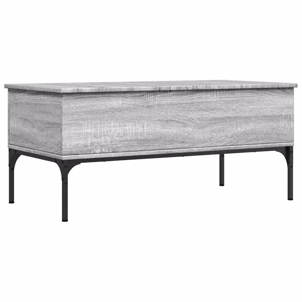 Berkfield Home Comfortable Coffee Table in Grey Sonoma, W/D/H: 100 x 50 x 45 cm – 2