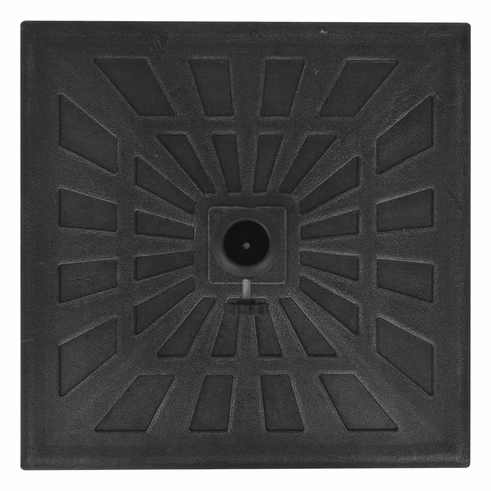 Berkfield Home Black Resin Square Parasol Base, 19 kg – 4