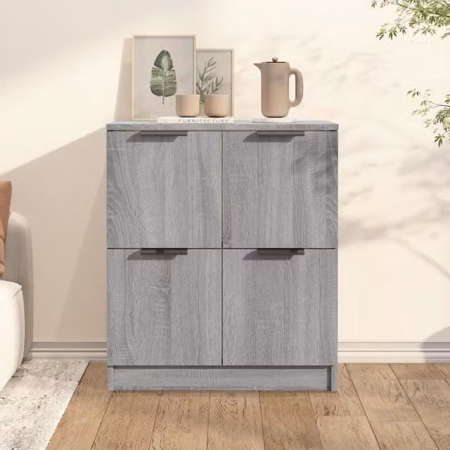 Berkfield Home Grey Sonoma Sideboard in Engineered Wood W/D/H: 60 x 30 x 70 cm