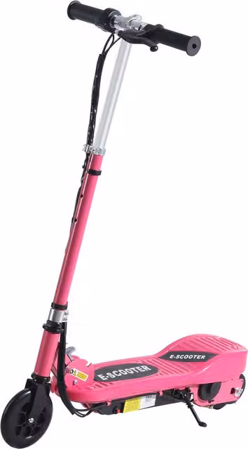 HOMCOM Foldable 120W Kids Electric Scooter in Pink