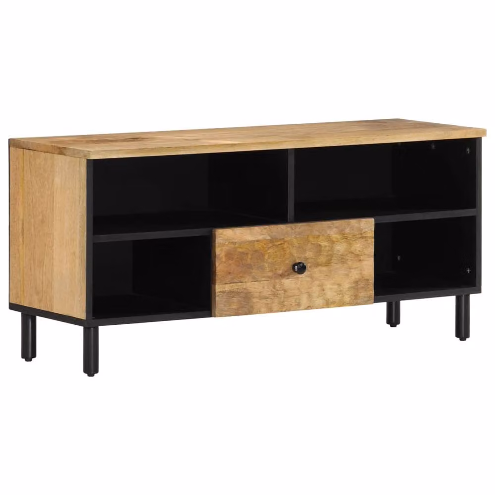 Berkfield Home Industrial Mango Wood TV Cabinet in Brown, W/D/H: 100 x 33 x 46 cm – 2