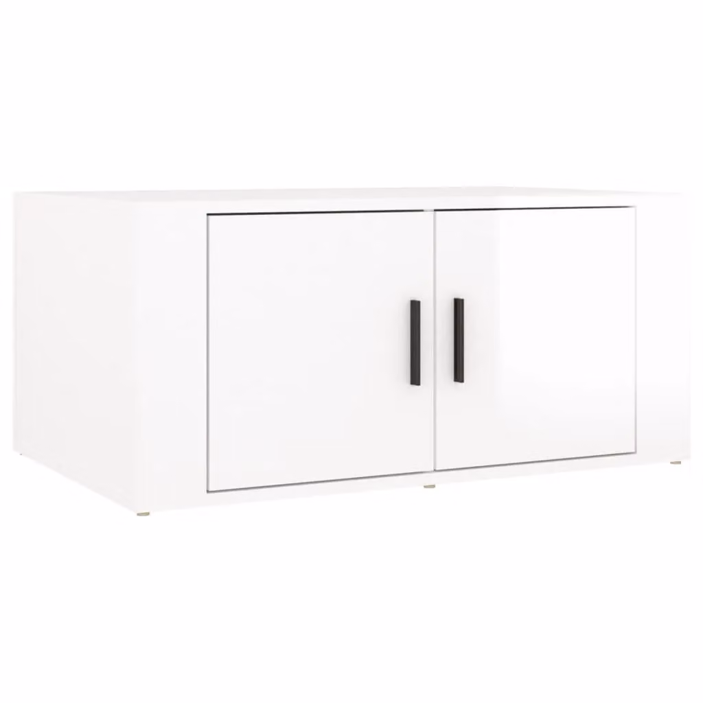 Berkfield Home High Gloss White Coffee Table, W: 80 cm, D: 50 cm, H: 36 cm – 2
