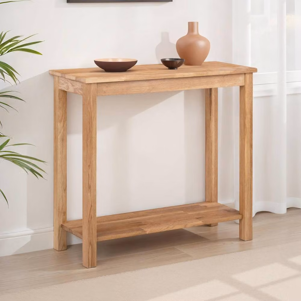 Cheshire Kirkhaven Contemporary Oak Console Table, W: 90 cm, D: 80 cm, H: 90 cm – 2