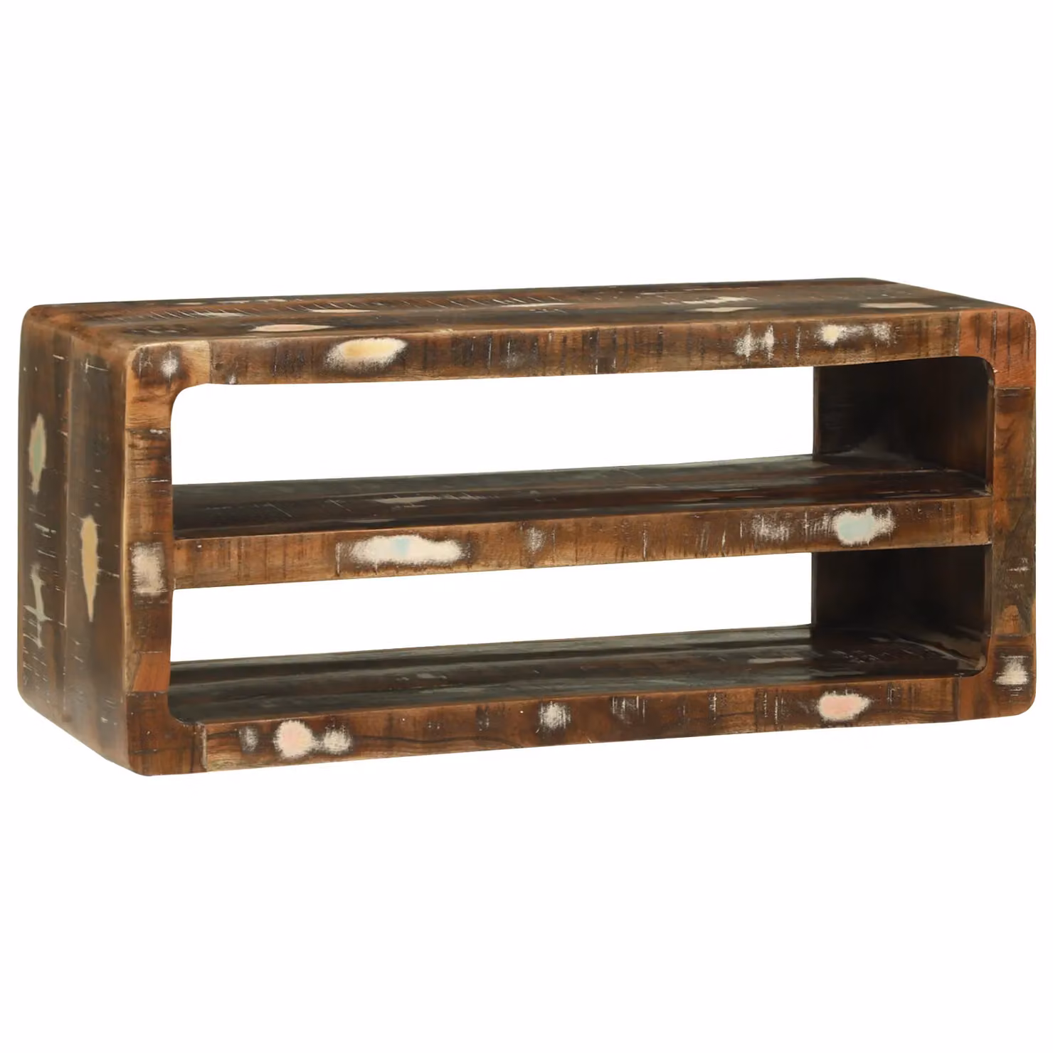 Berkfield Home Rustic Reclaimed Solid Wood TV Cabinet in Brown, W/D/H: 80 x 32 x 36 cm – 2
