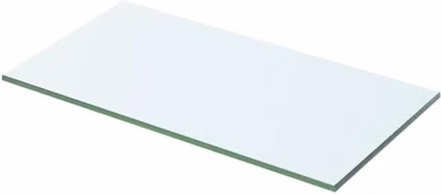 Berkfield Home Clear Glass Shelf Panel W: 50 cm, D: 20 cm, H: 20 cm