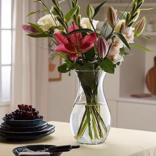 LSA International Flower Grand Posy Vase, Clear Glass, Height: 32 cm – 2