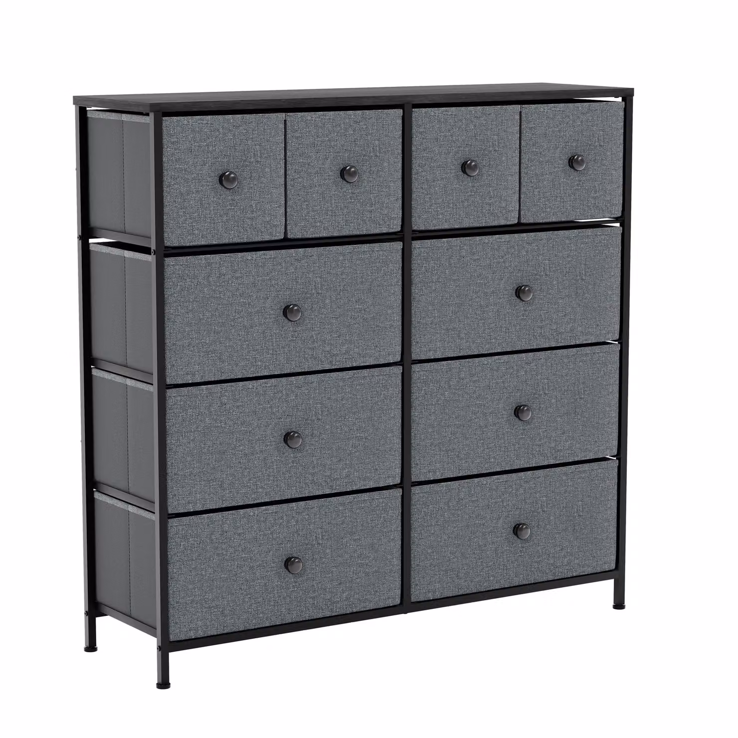 Vida Designs Chorley 10 Drawer Fabric and Metal Chest of Drawers in Grey – 4