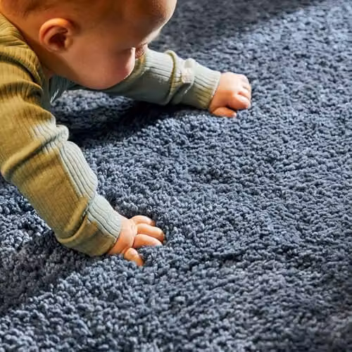 My Lux Smoke Blue Washable and Anti-Slip Rectangular Rug, W: 120 cm x D: 170 cm – 2