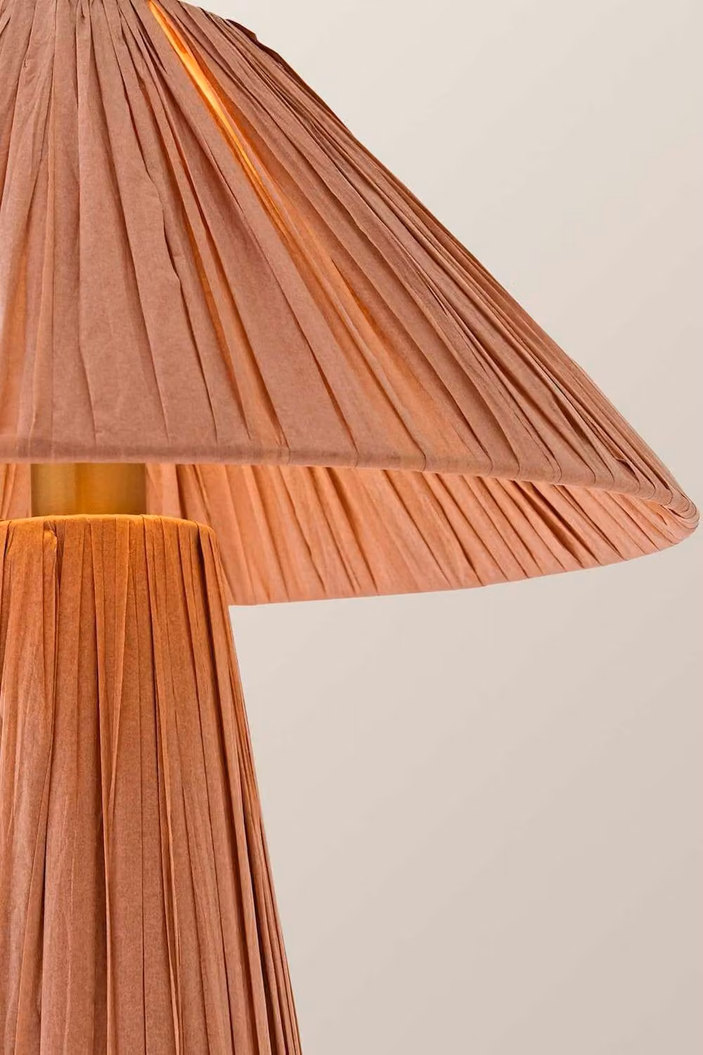 ValueLights Kaiya Dusty Pink Woven Paper Tapered Table Lamp – 3