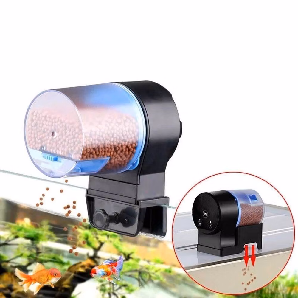 KORVIXA Adjustable Auto Fish Feeder in Black, 30 cm – 3