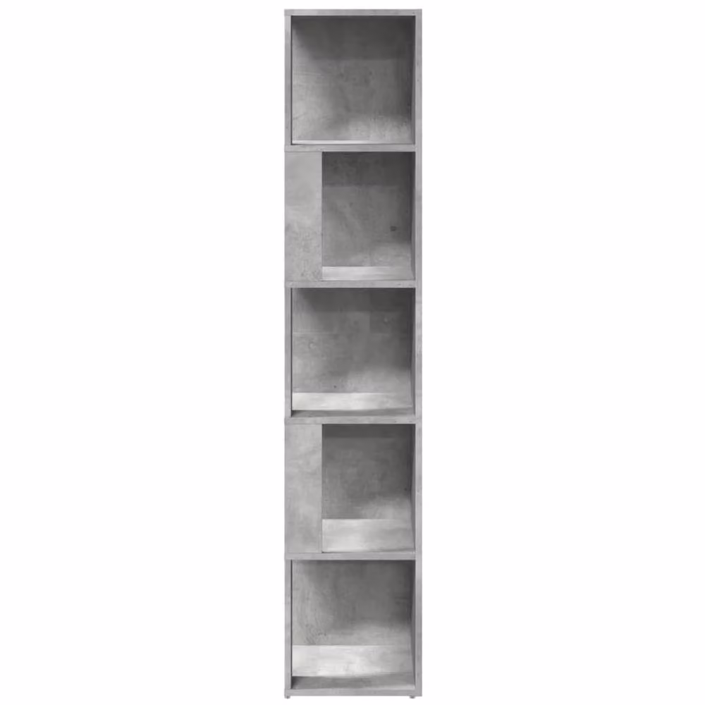 Berkfield Home Corner Cabinet in Concrete Grey, W/D/H: 33 x 33 x 164.5 cm – 3