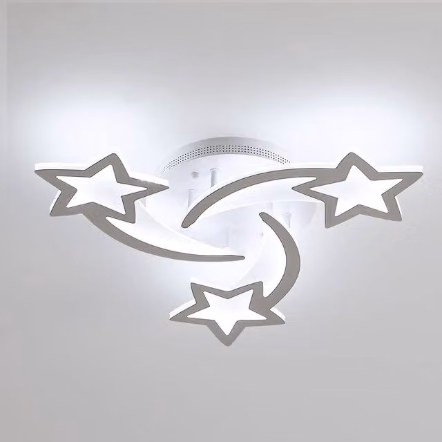 Pheashine Modern LED Acrylic Ceiling Light, White, Diameter: 51 cm, 40W, Cool White 6500K
