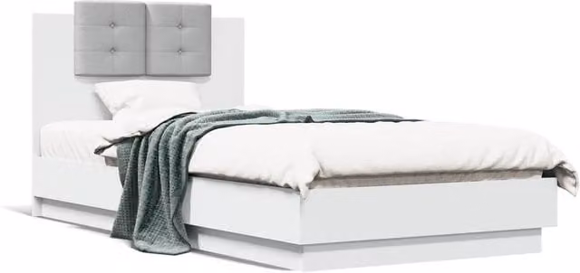 Berkfield Home Single Bed Frame in White with Drawers, W/D/H: 90 x 190 x 78 cm – 1