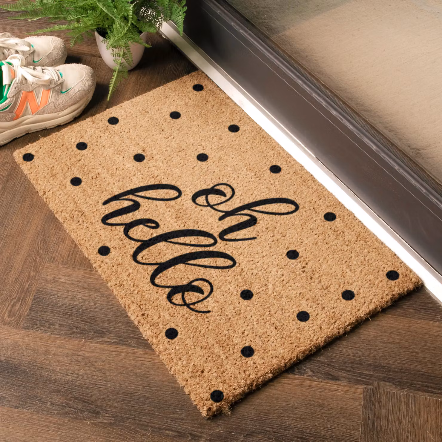 Artsy Mats Oh Hello Doormat in Black and Multicolour, W/D: 60 x 40 cm – 2