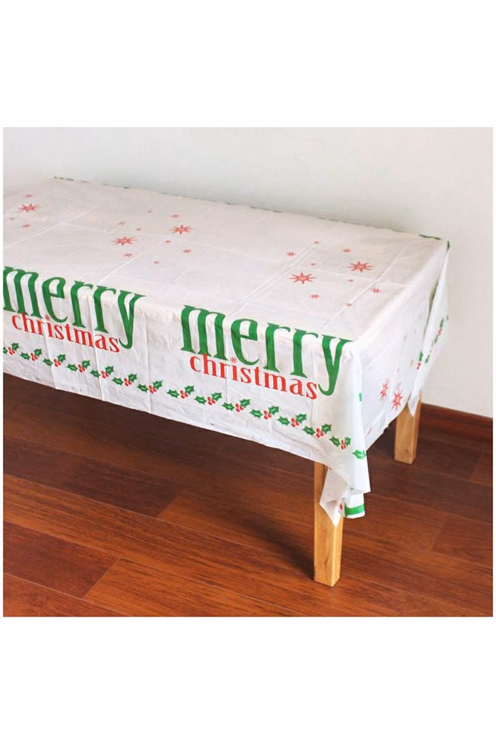 KDMD White Rectangular Disposable Christmas Party Tablecloth – 2