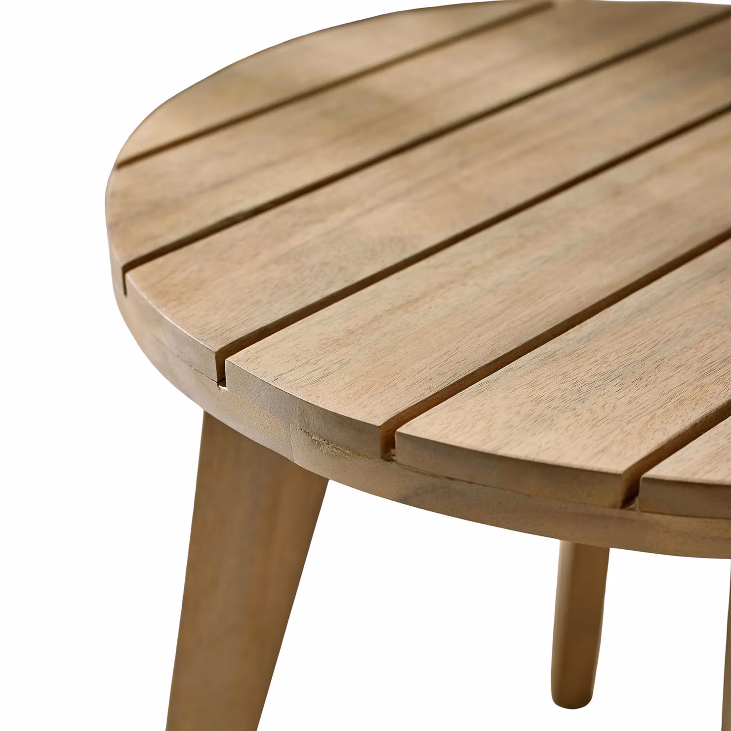 FurnitureboxUK Iko Round Acacia Wood Side Table in Brown for Indoor and Outdoor Use – 3