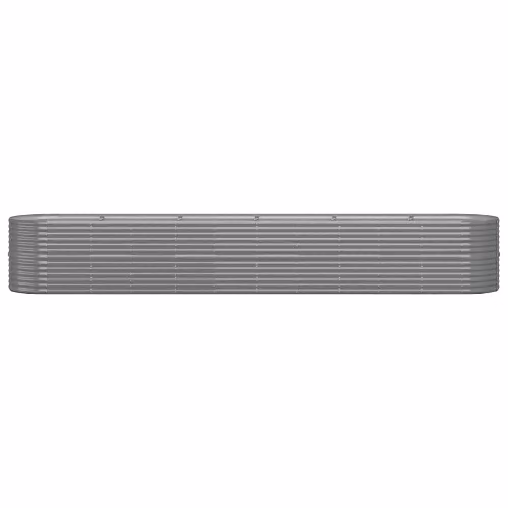 Berkfield Home Garden Grey Powder-coated Steel Raised Bed W: 440 cm, D: 80 cm, H: 68 cm – 3