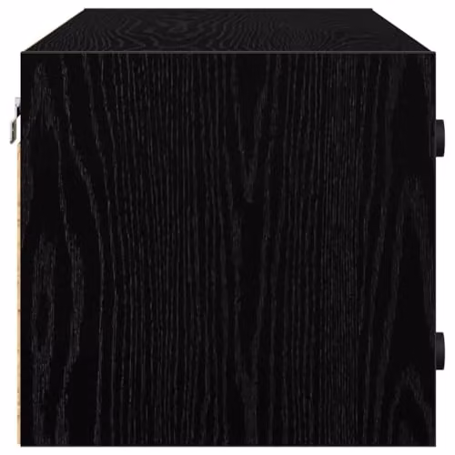 vidaXL Modern Wall Cabinet with Glass Doors in Black, W/D/H: 102 x 35 x 35 cm – 5