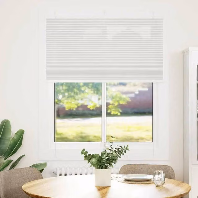 Berkfield Home Single Pleat Corded Blind in Light Grey, W: 110 cm, H: 150 cm, Polyester Fabric
