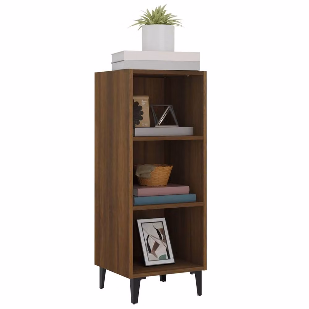 Berkfield Home Brown Oak Sideboard, W/D/H: 34.5 x 32.5 x 90 cm – 2