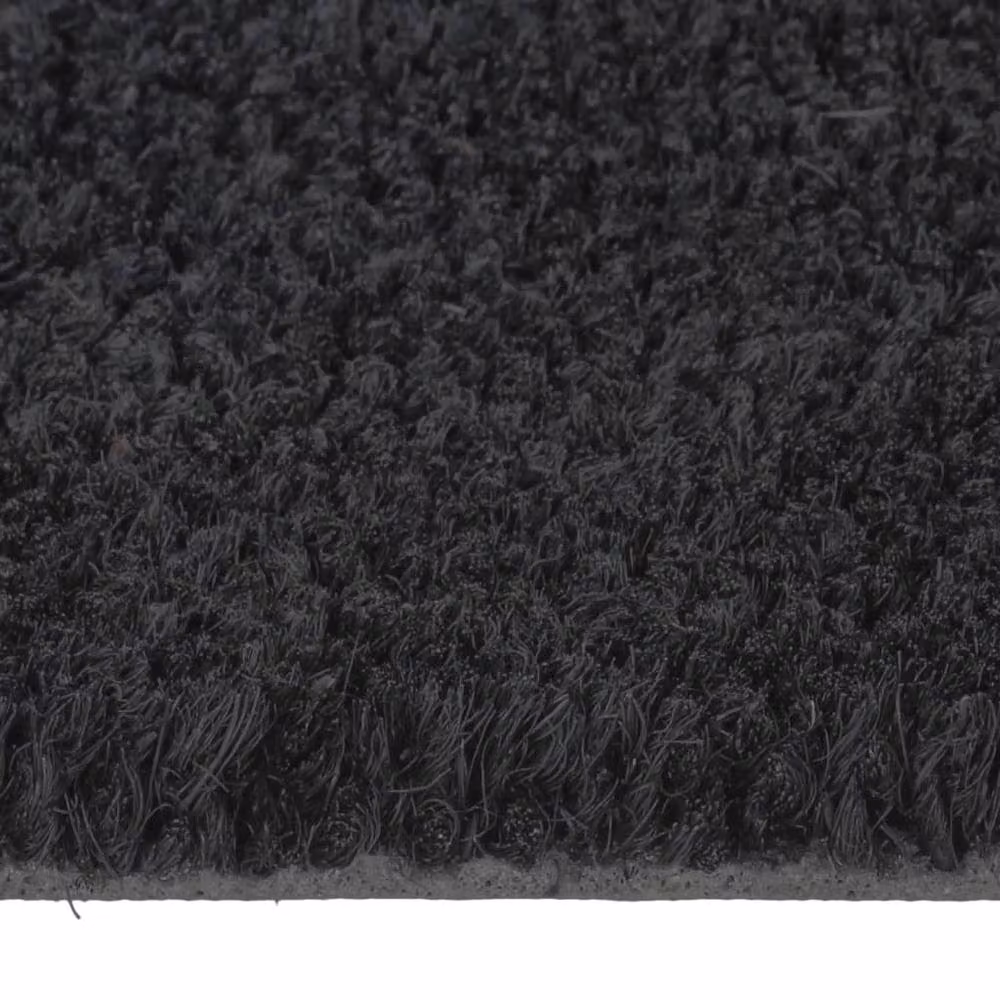 Berkfield Home Durable Black Tufted Coir and PVC Rectangular Door Mat, W: 80 cm, D: 50 cm – 3