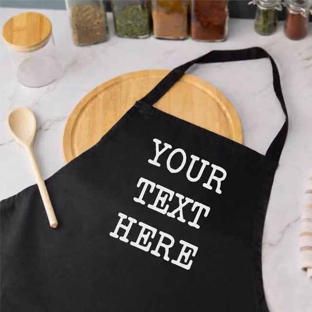 60 Second Makeover Personalised Apron in Black
