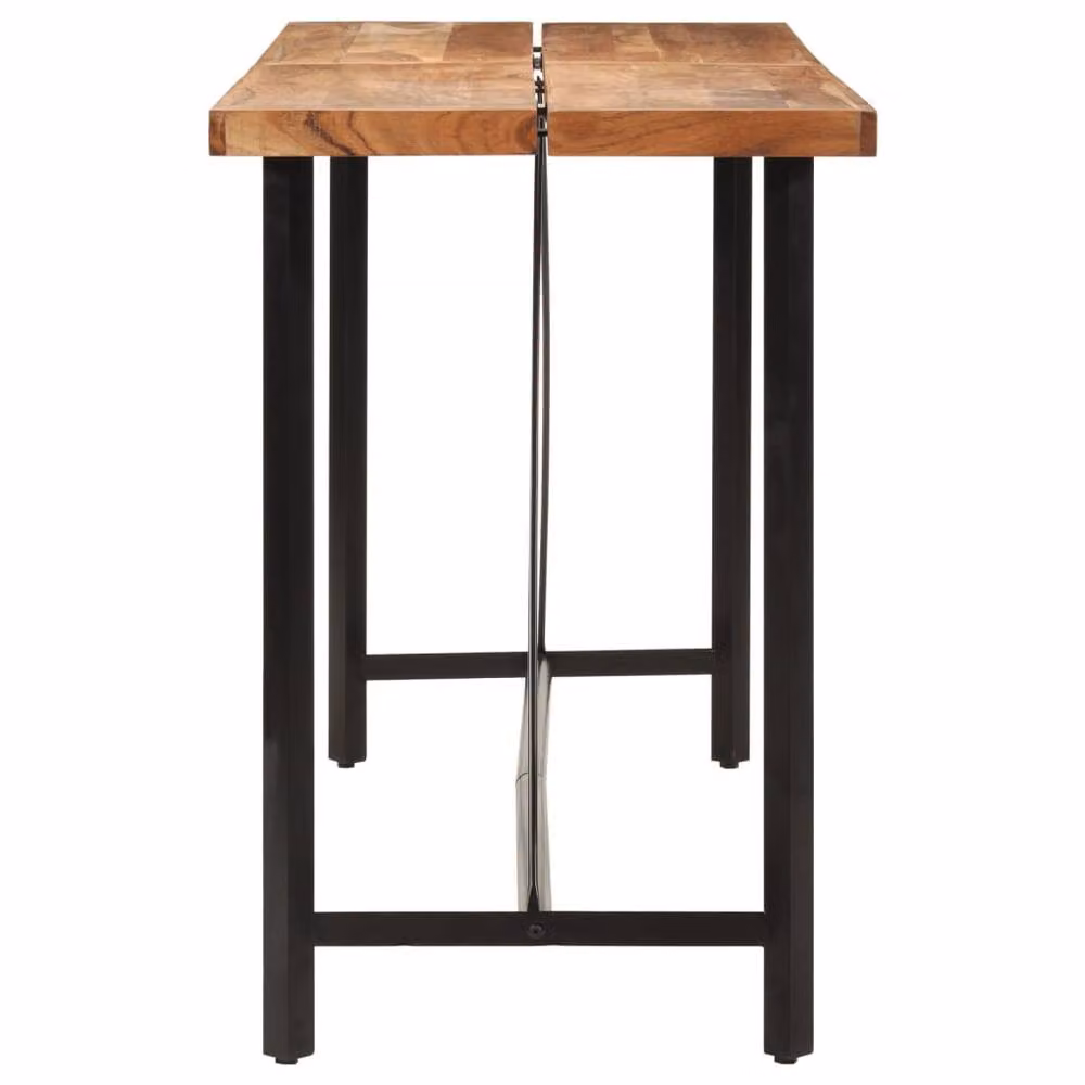 Berkfield Home Industrial Bar Table in Brown Acacia Wood and Iron, W/D/H: 180 x 70 x 107 cm – 2