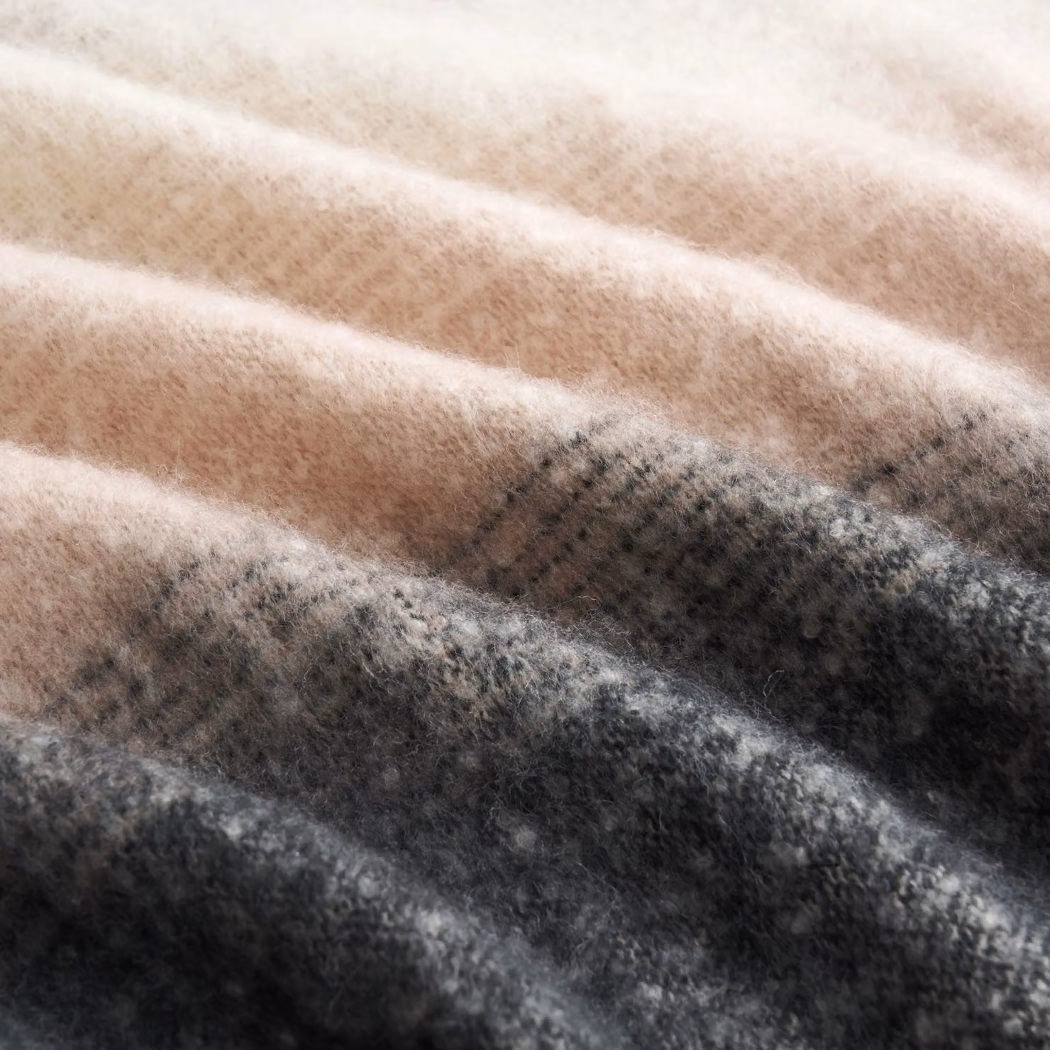 Allure Bath Fashions Ombre Faux Mohair Throw with Fringes, Grey and Green, W/D/H: 130 x 170 cm – 7