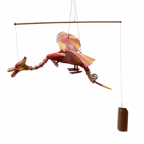KDMD Red Coconut Dragon Hanging Mobile for Babies