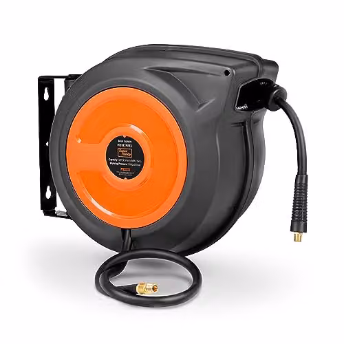 SuperHandy Retractable Air Hose Reel, 3/8in x 15m – 1