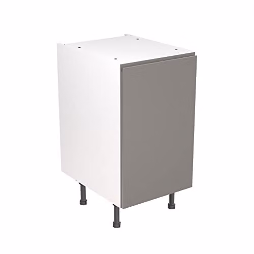 KITCHEN KIT Flatpack Base Cabinet with J-Pull Soft Close Doors in Dust Grey Matt, W/D/H: 45.0 x 57.0 x 87.0 cm