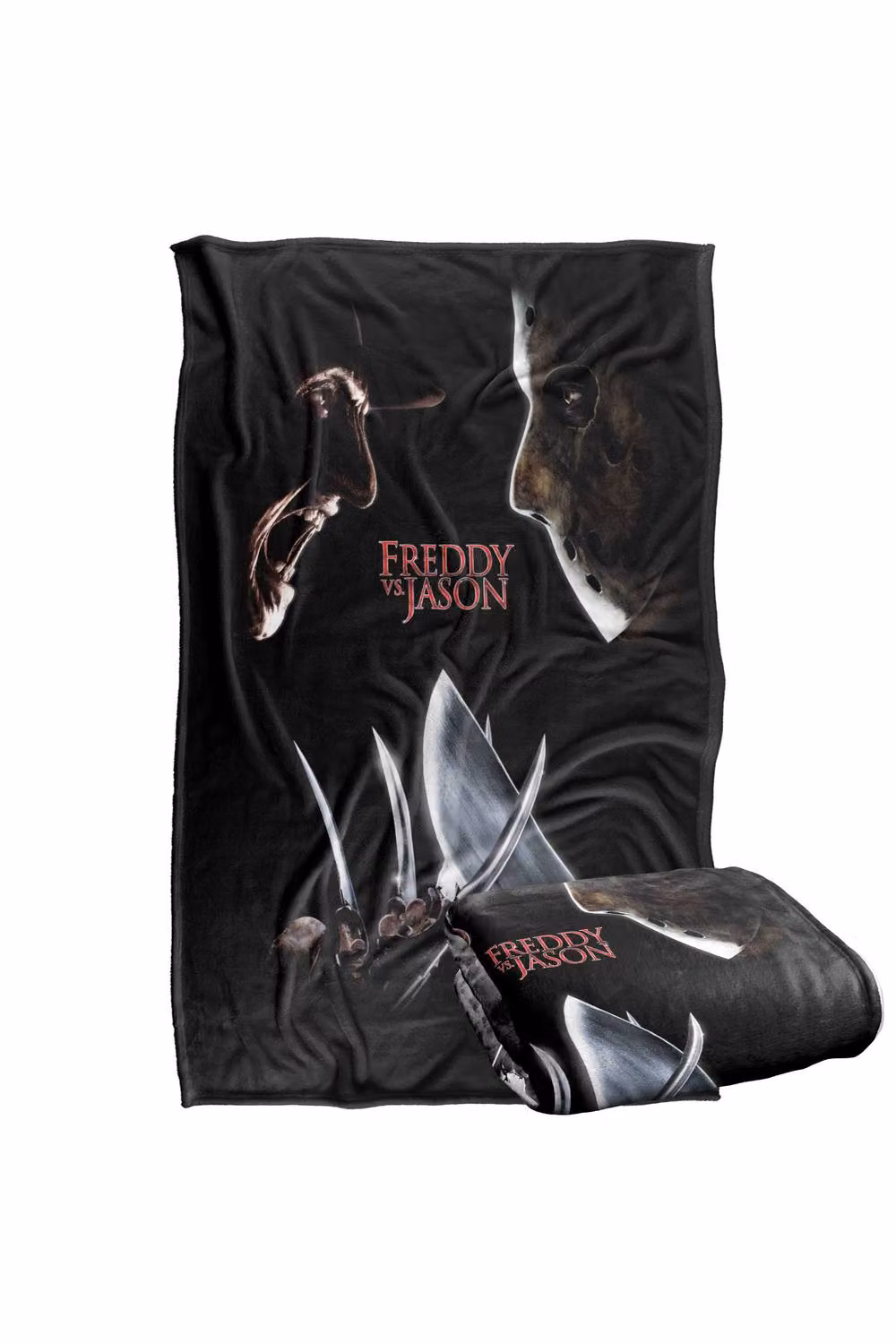 Warner Bros. Freddy Vs Jason Face Off Super Soft Silky Touch Throw Blanket, Extra Large, Black and Multicolour – 2