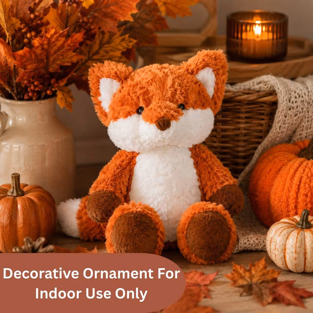 Marco Paul Orange and White Autumn Fox Tabletop Ornament, Height: 35 cm – 4