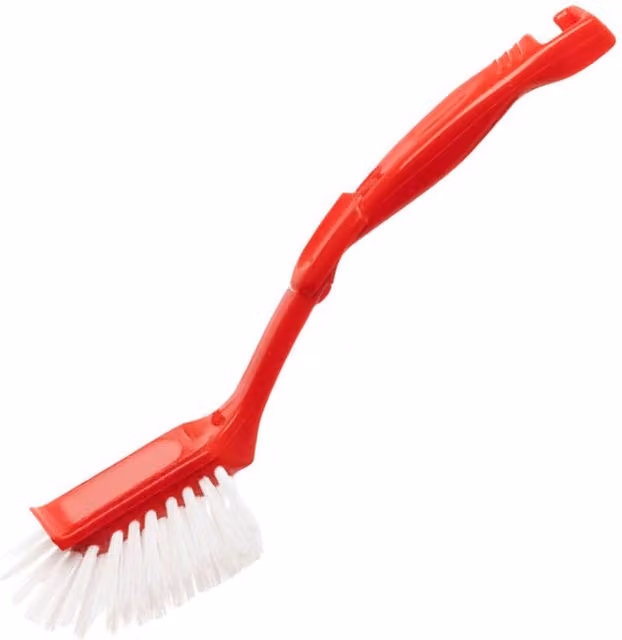 Leecroft Long Head Washing Up Brush in Red and Multicolour