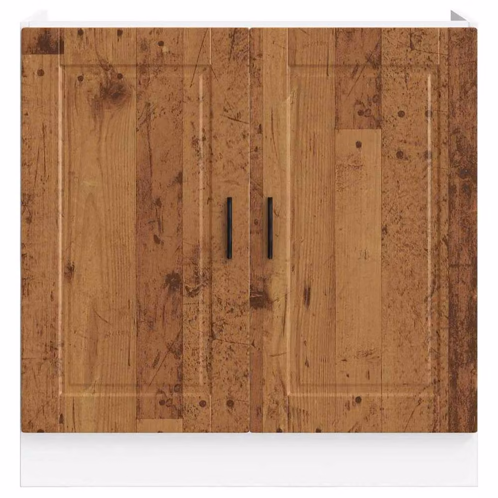 Berkfield Home Porto Sink Base Cabinet in Old Wood Brown, W/D/H: 80 x 46 x 81.5 cm – 3