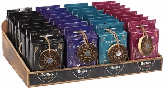 KDMK Set of 32 Abstract Tarot Card Incense Cones in Black