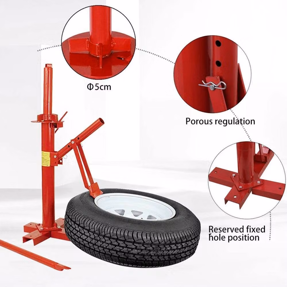 NESTLUNE Professional Manual Portable Tyre Changer, Red – 3
