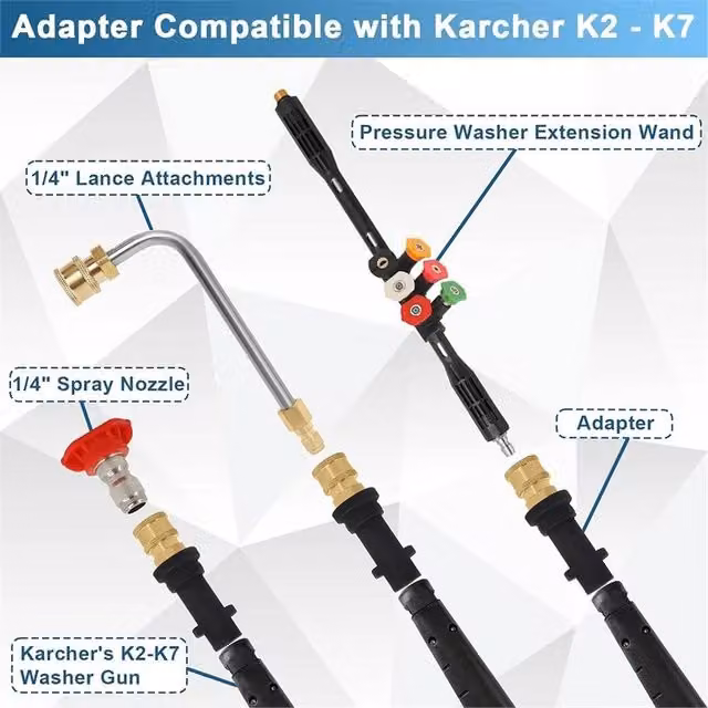 FLAVORA 4000PSI Pressure Washer Extension Wand in Black