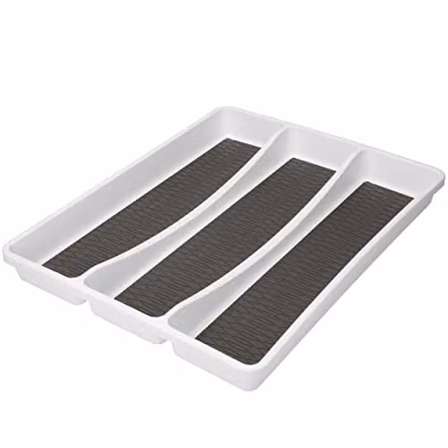 Copco White Non-Slip Cutlery Tray with Three Compartments, W/D/H: 40 x 32.7 x 4.4 cm – 2