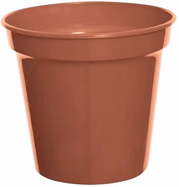 Whitefurze Brown Plastic Planter Pot, Diameter: 25 cm