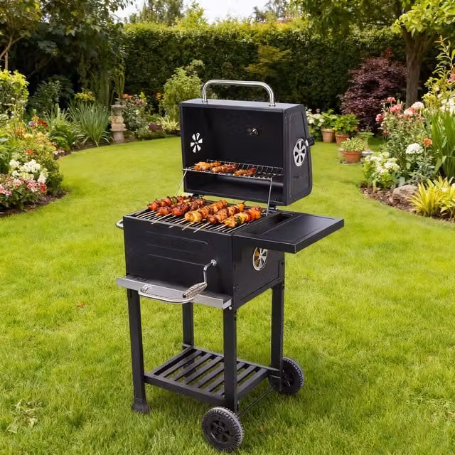 Oakland Charcoal Smoker BBQ in Black