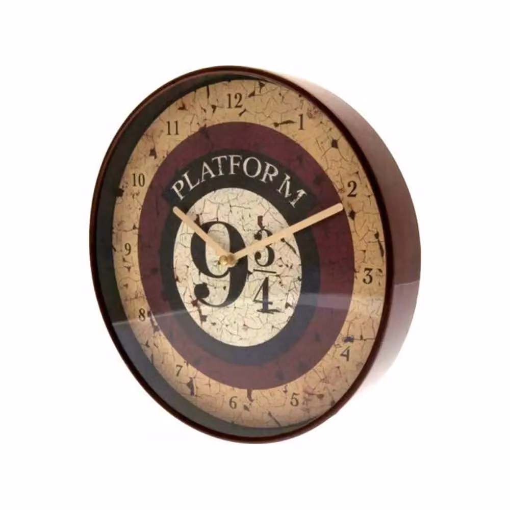 Harry Potter Round Analog Quartz Wall Clock in Brown, Diameter: 25.4 cm – 2