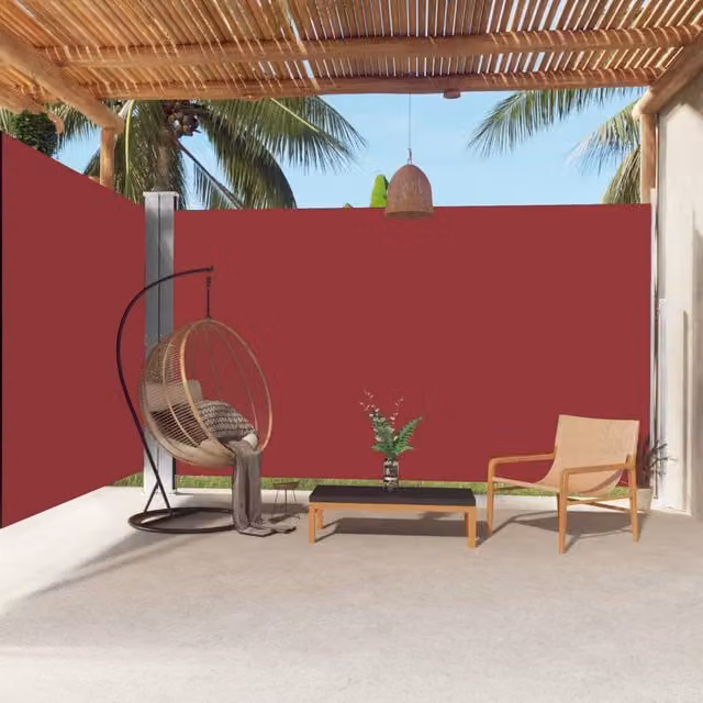 Berkfield Home Red Retractable Roller Side Awning, W/H: 600 x 220 cm – 1