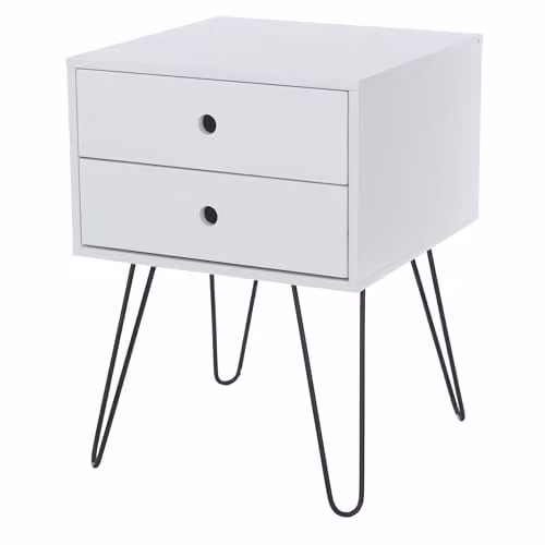 Core Products Telford 2 Drawer Bedside Cabinet in White – 2