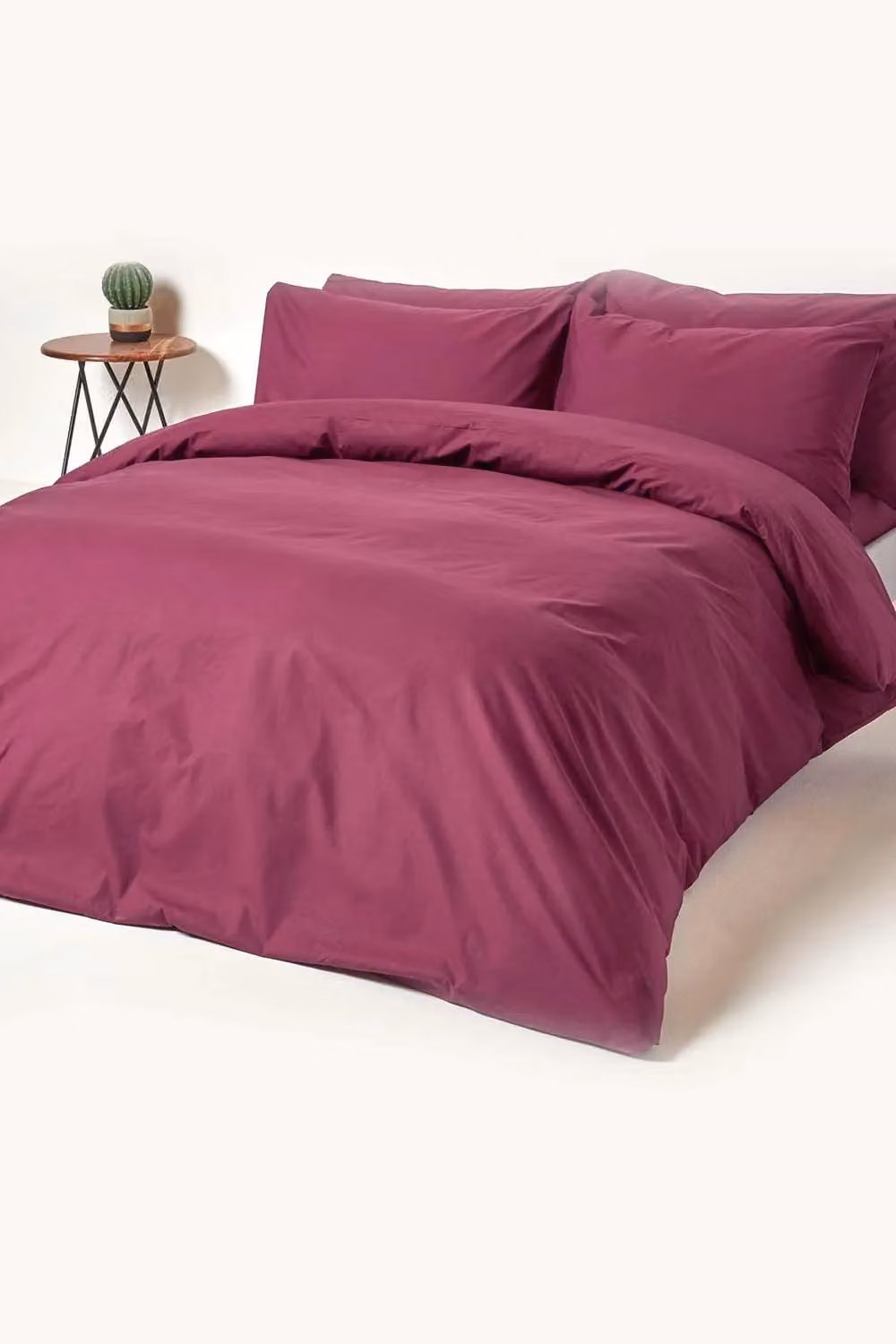 Homescapes Egyptian Cotton Percale Fitted Sheet, Purple, Small Double, W/D/H: 120 x 200 x 30.48 cm – 3